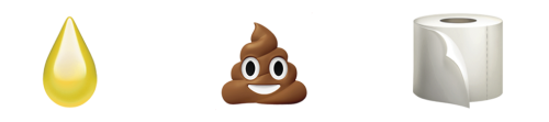 Pee, poo and toilet paper emojis
